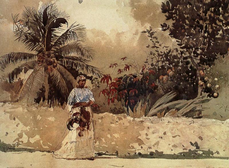 Winslow Homer The way to the market oil painting image